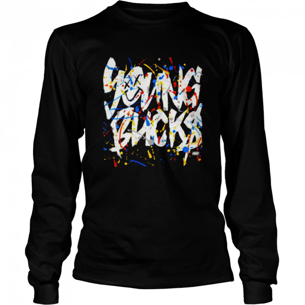 Young Bucks smile splatter shirt Long Sleeved T-shirt