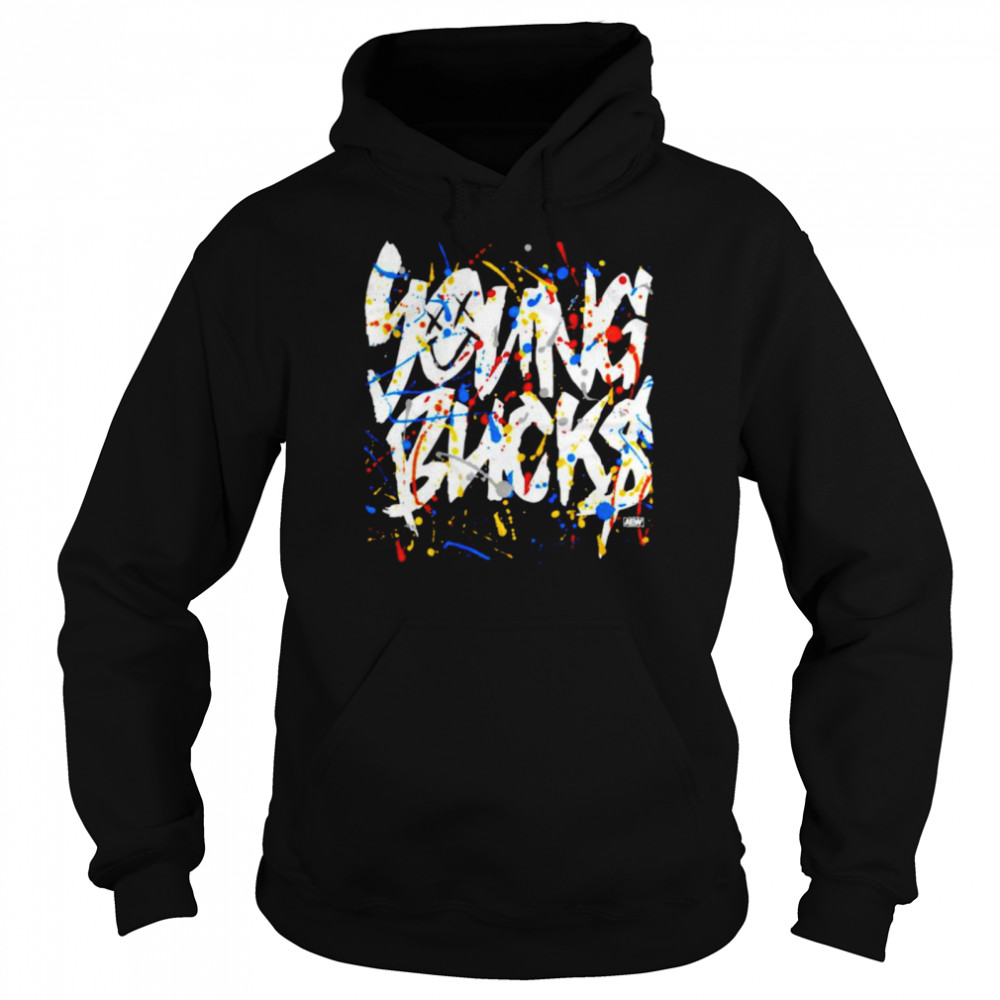 Young Bucks smile splatter shirt Unisex Hoodie