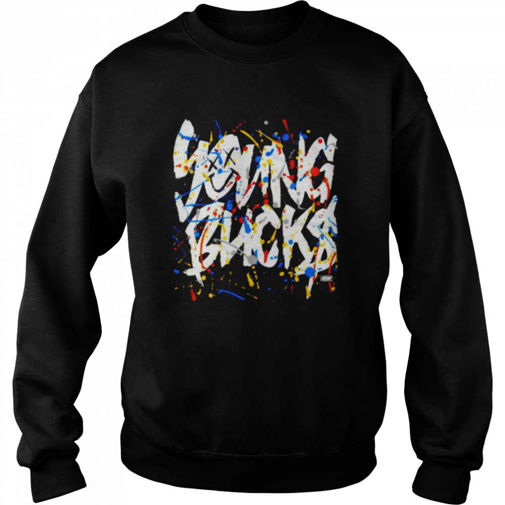 Young Bucks smile splatter shirt Unisex Sweatshirt