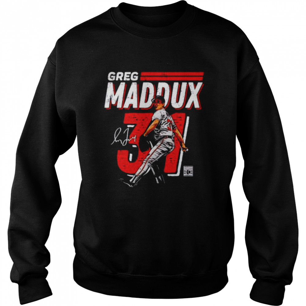 Atlanta Braves Greg Maddux dash signature shirt Unisex Sweatshirt