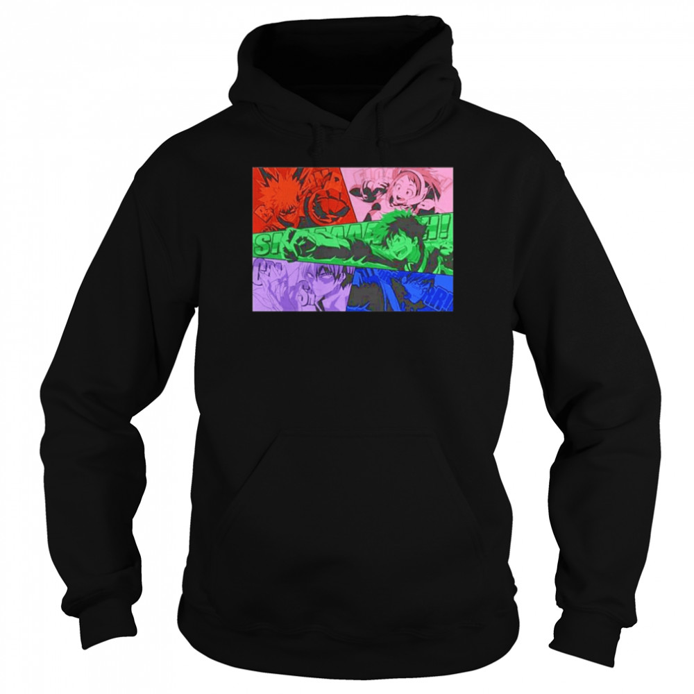 My Hero Academia Cast Action Manga Unisex Hoodie