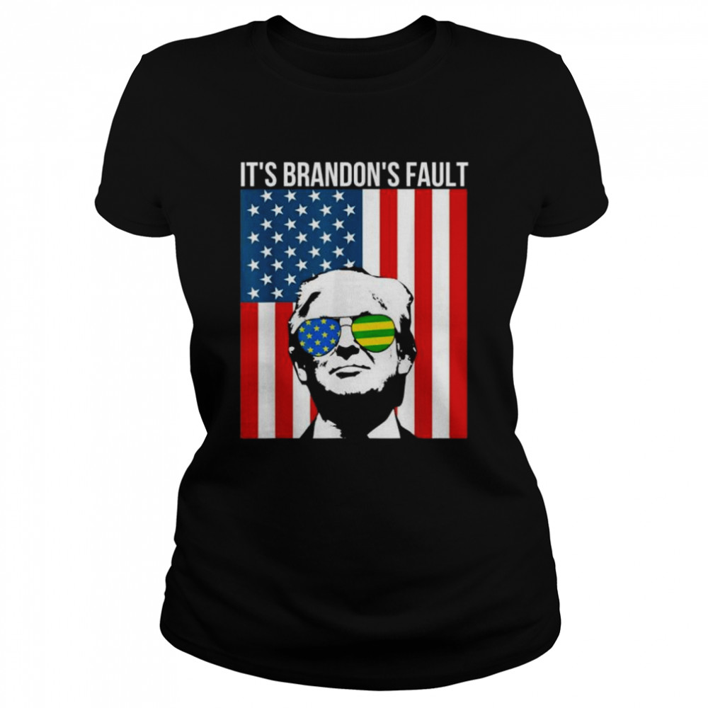 Pro Trump American flag sunglasses anti joe biden shirt Classic Women's T-shirt