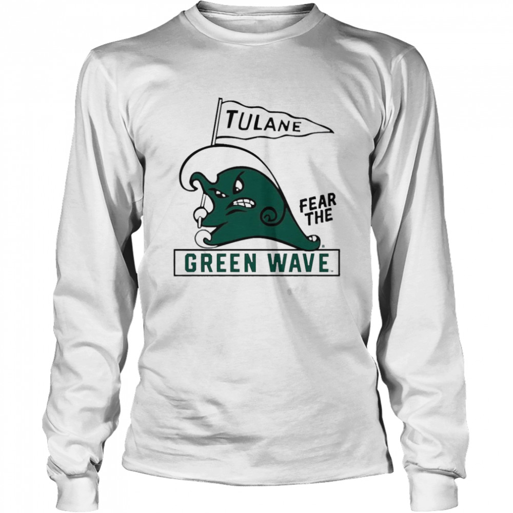 Retro Homefield Apparel Tulane Green Wave Long Sleeved T-shirt