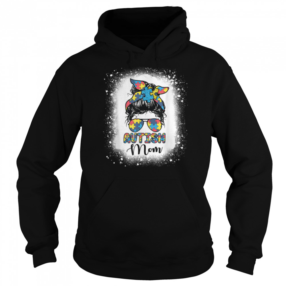 Autism Mom Messy Bun Autistic Autism Awareness T- B09VD4XXRB Unisex Hoodie