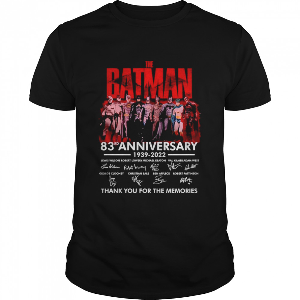 The Batman 83rd Anniversary 1939-2022 Thank You For The Memories  Classic Men's T-shirt