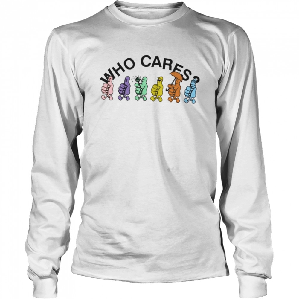 Who Cares White shirt Long Sleeved T-shirt