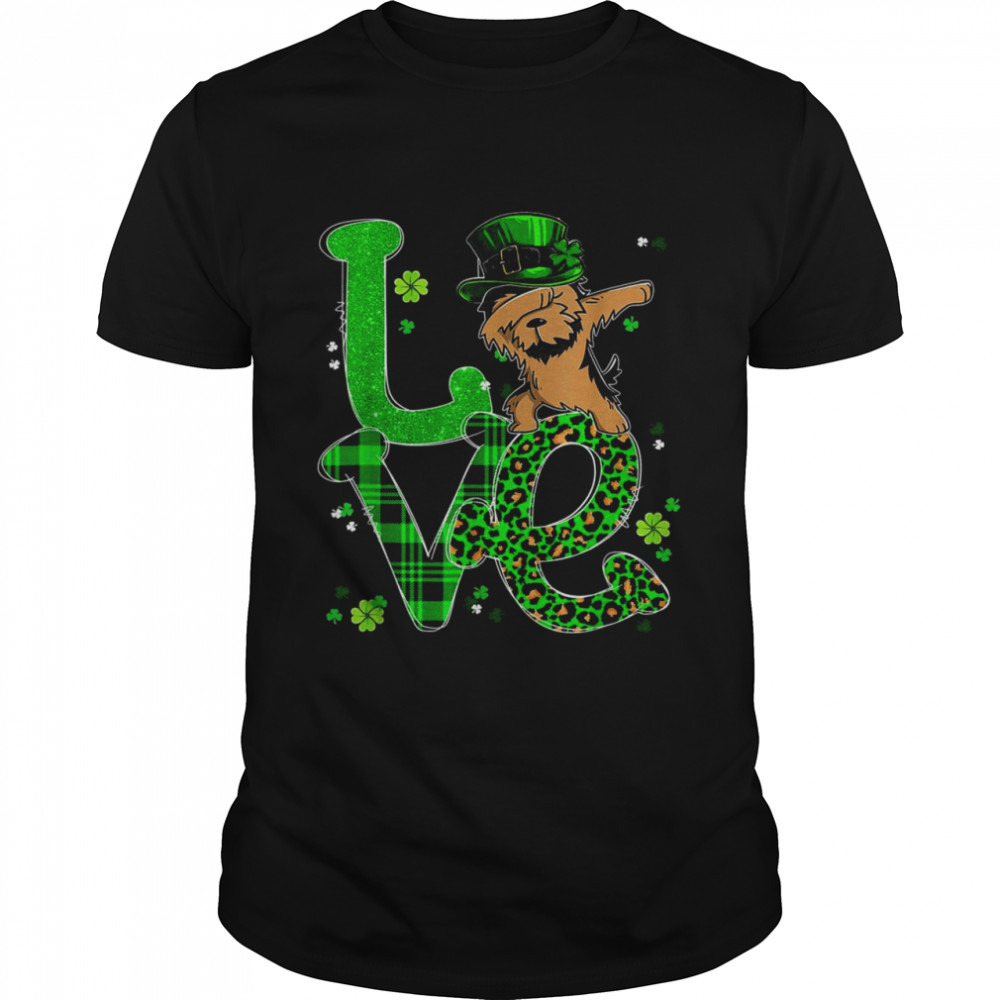 Dabbing Yorkie Dog LOVE Shamrock St Patrick’s Day Shirt