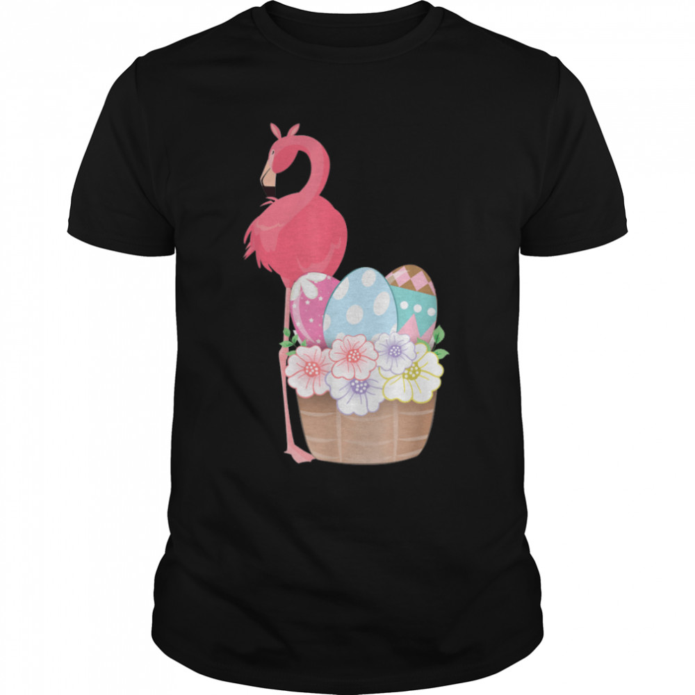 Easter Day t shirt Easter Flamingo Easter Bunny Egg Basket T- B09VNWNF48 Classic Men's T-shirt