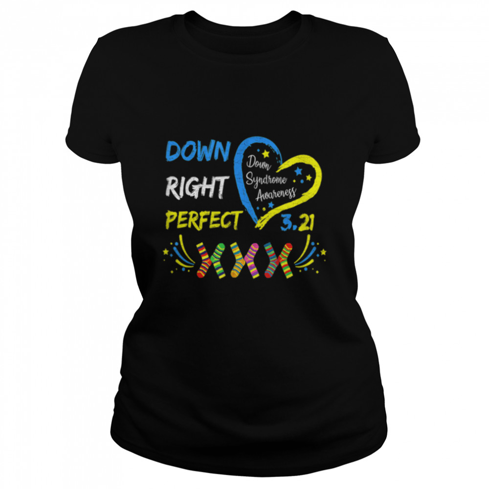 World Down Syndrome Day Awareness Socks 21 March T- B09VNYK2C2 Classic Women's T-shirt