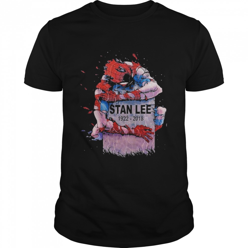 Spider Man hug Stan Lees grave shirt Classic Men's T-shirt