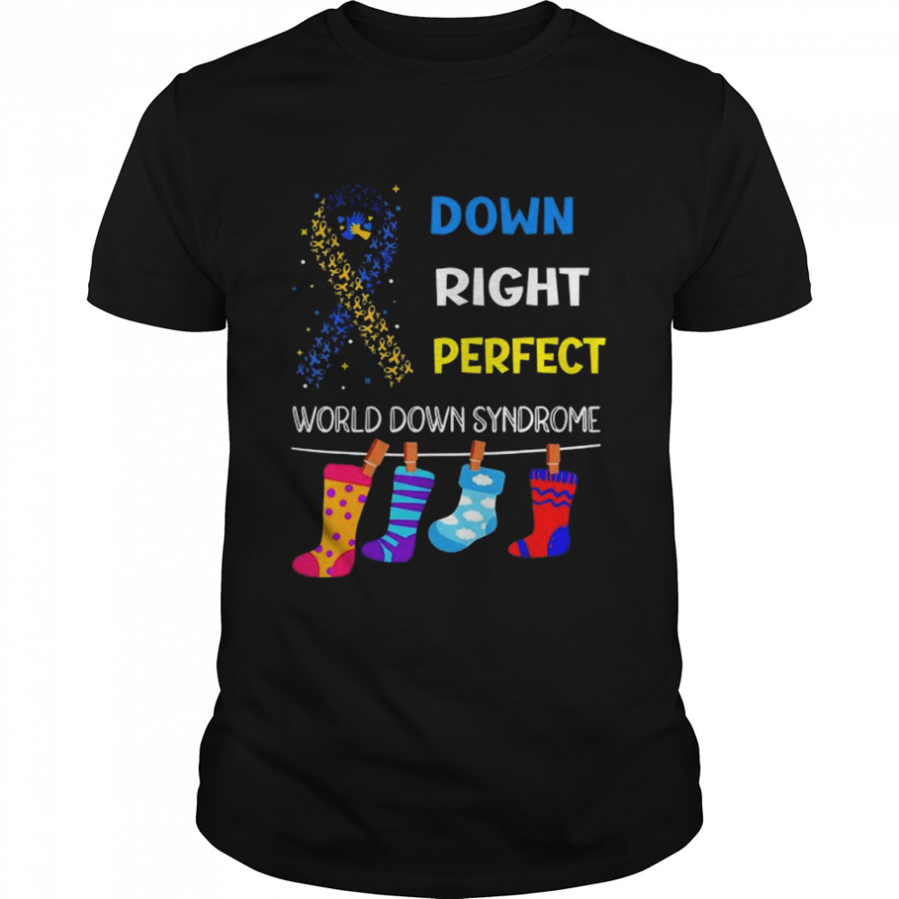 World Down Syndrome Support Kids Yell Ribbon Blue T- Classic Men's T-shirt