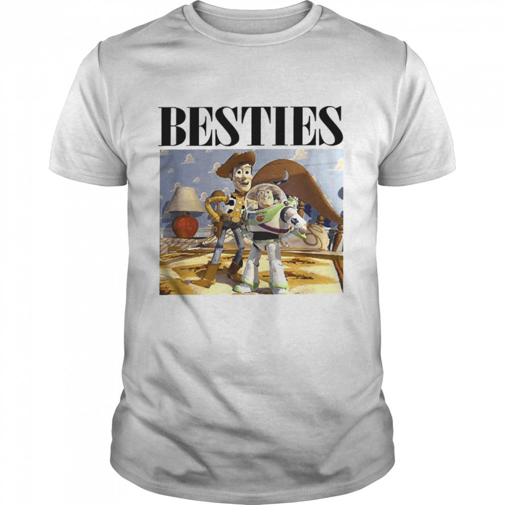 Disney Pixar Toy Story Buzz And Woody Besties Poster  Classic Men's T-shirt