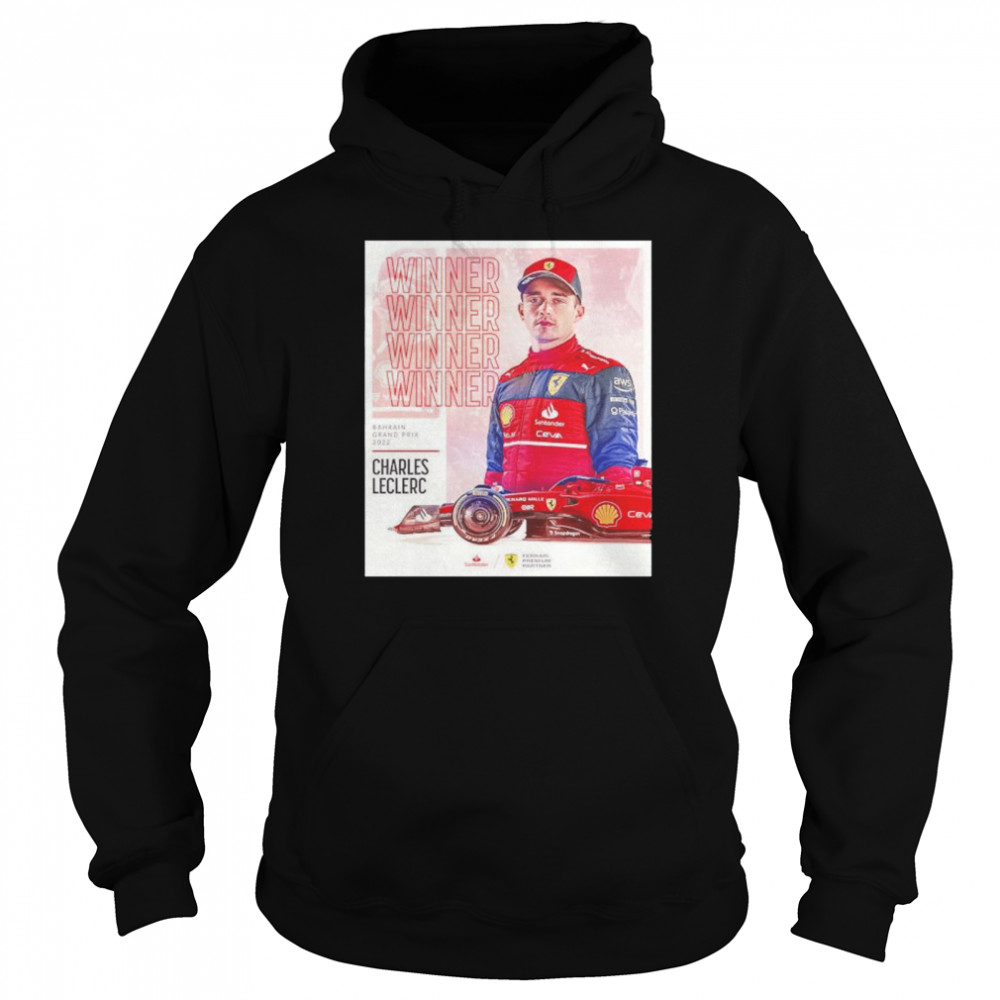 Charles Leclerc Ferrari F1 Wins Bahrain Grand Prix shirt Unisex Hoodie