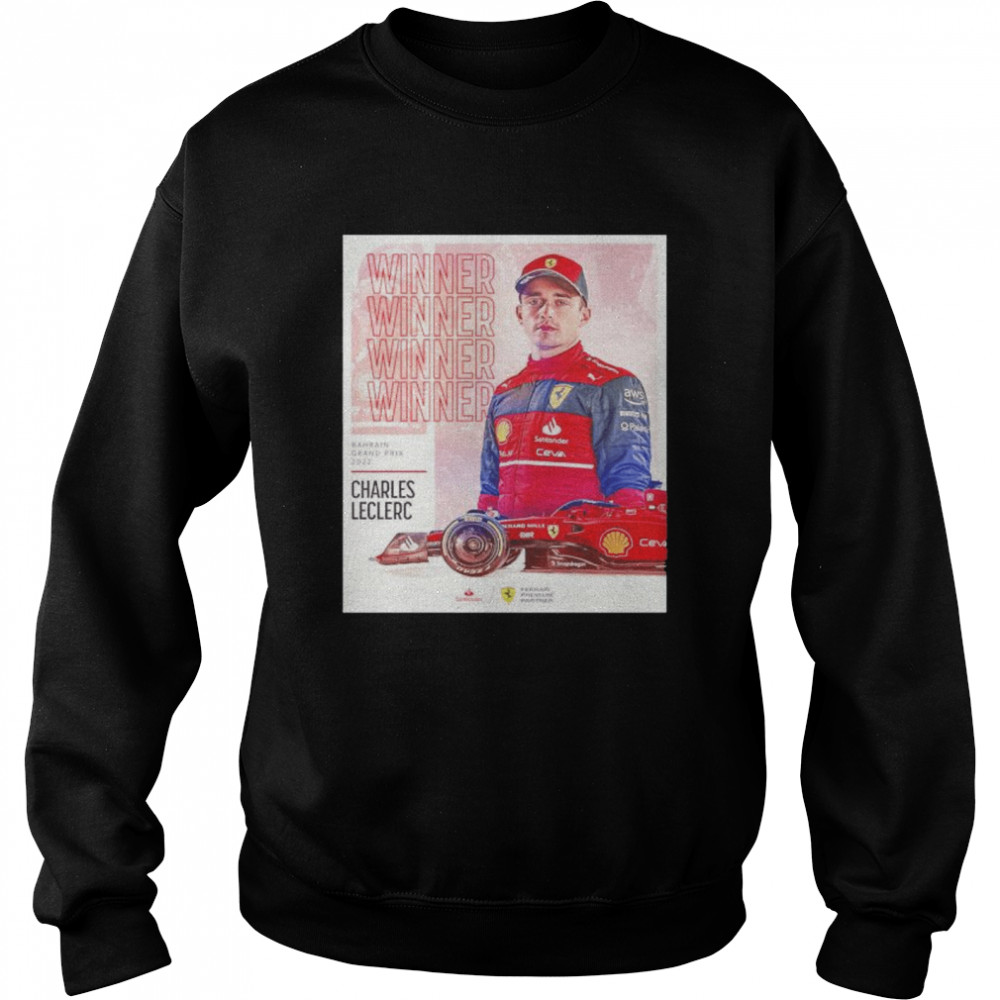 Charles Leclerc Ferrari F1 Wins Bahrain Grand Prix shirt Unisex Sweatshirt