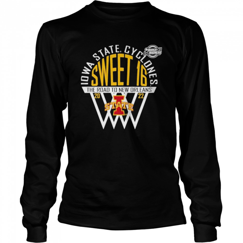 Iowa State Cyclones Sweet 16 the road to new orleans 2022 shirt Long Sleeved T-shirt