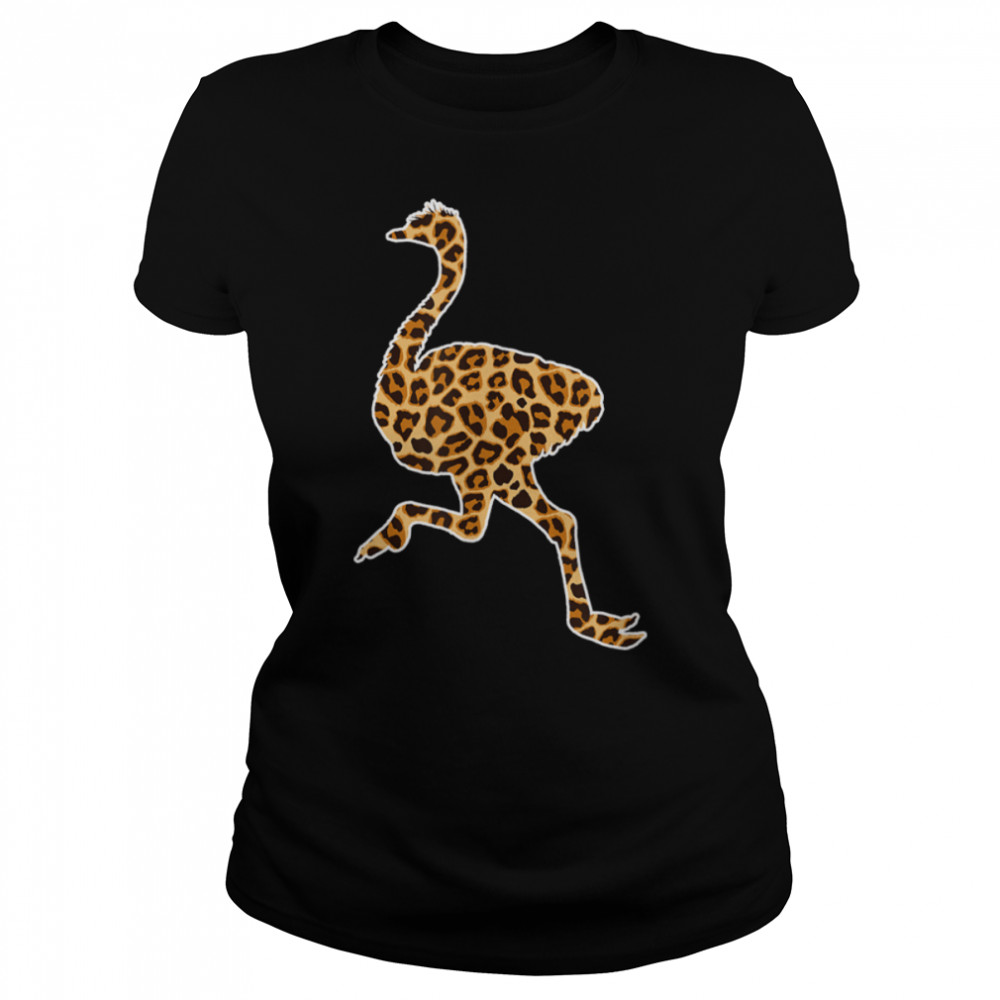 Ostrich Lover Pet Animal Print Leopard Girls Women Kids T- B09W8WHZFR Classic Women's T-shirt