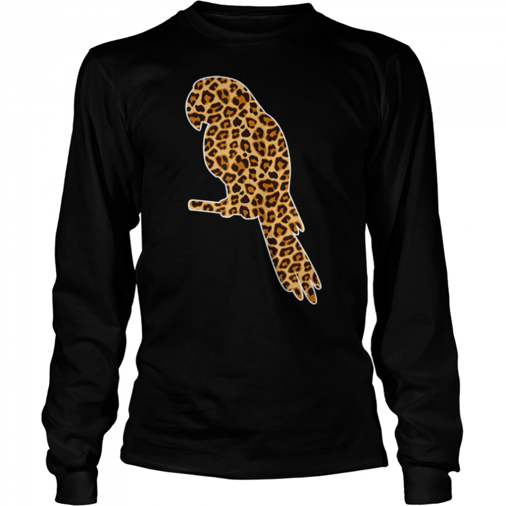 Parrot Lover Pet Animal Print Leopard For Girls Women Kids T- B09W8XLJPG Long Sleeved T-shirt