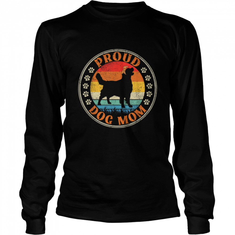 Retro Vintage Proud Golden Retriever Dog Mom Mothers Day T- B09W8N1XKQ Long Sleeved T-shirt