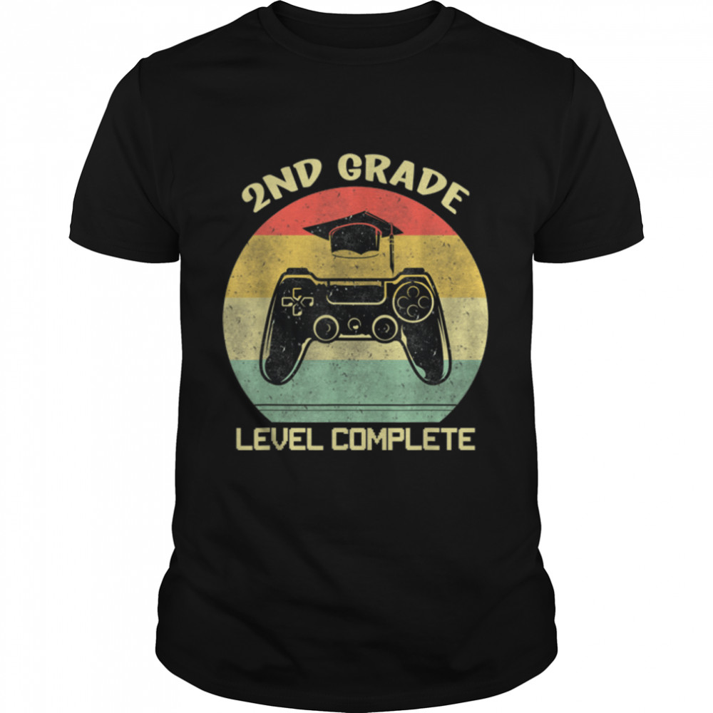 Second 2nd Grade Graduation Level Complete Video Gamer T- B09W95F3QC Classic Men's T-shirt