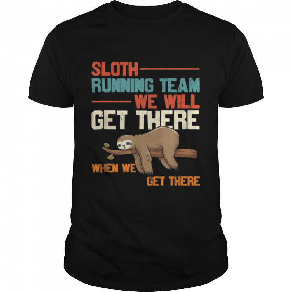 Sloth Running Team Funny Running Lazy Fitness T- B09W65X37L Classic Men's T-shirt