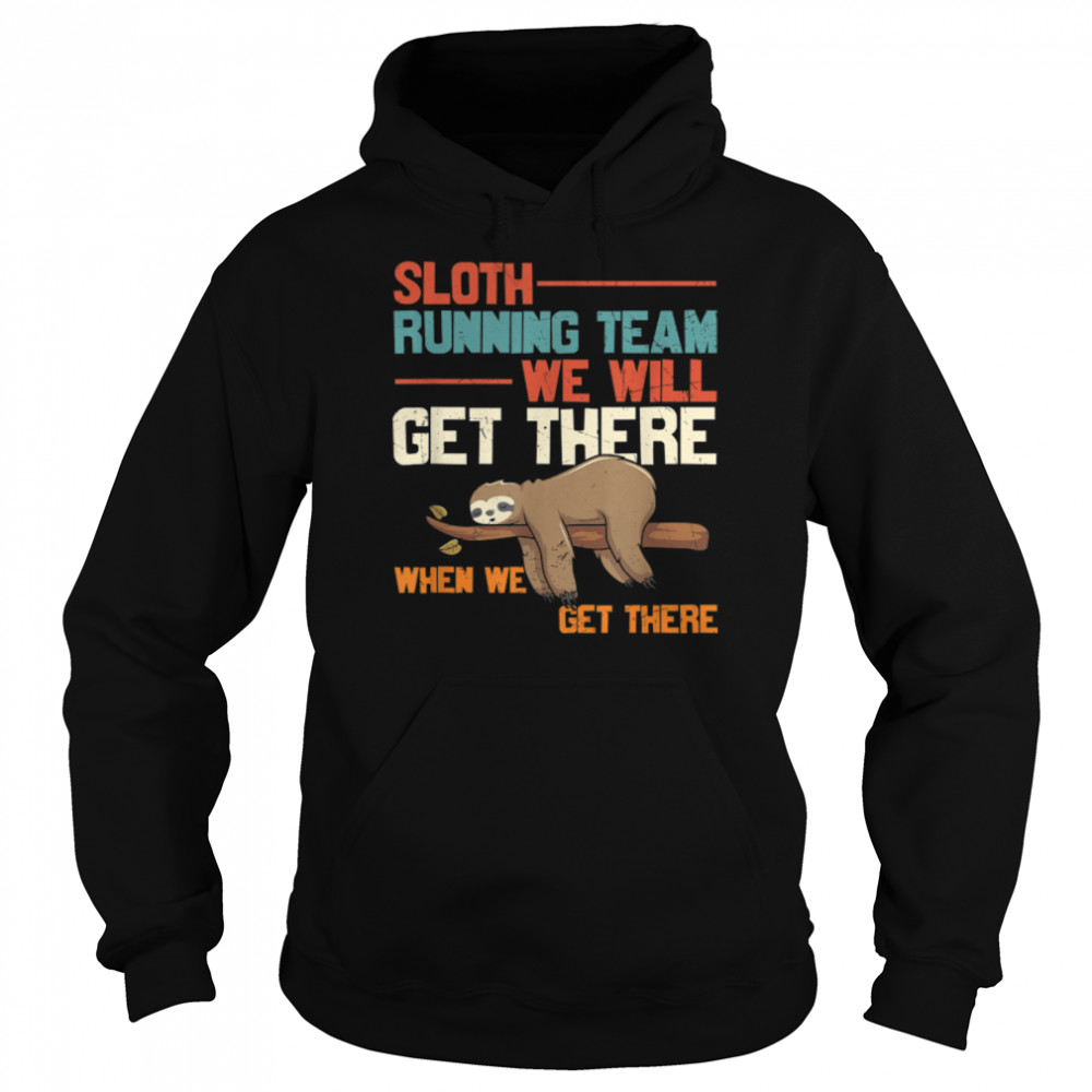 Sloth Running Team Funny Running Lazy Fitness T- B09W65X37L Unisex Hoodie