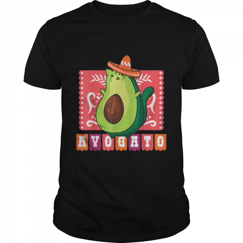 Cinco De Mayo Avocado Cat Cute Avocato Gift Tee T- B09W8Q26VX Classic Men's T-shirt