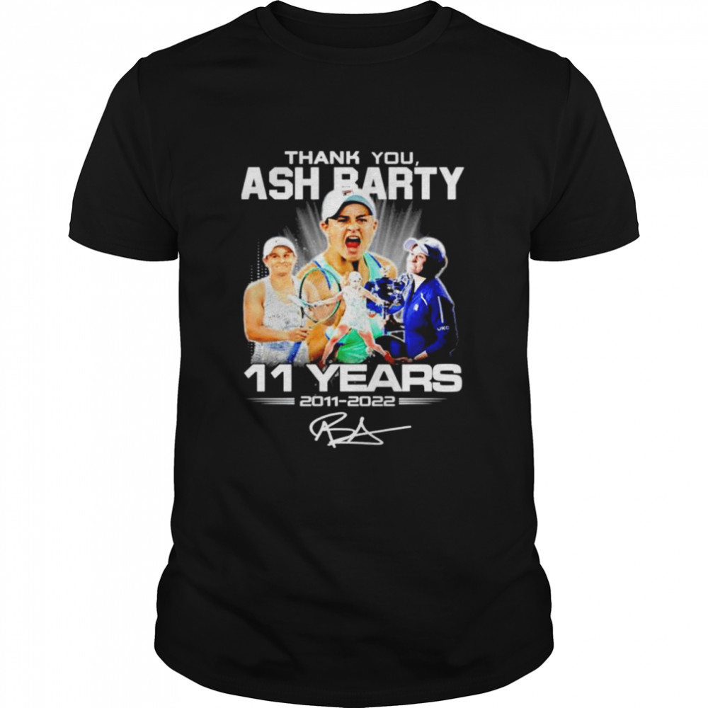 Thank you Ash Barty 11 years 2011 2022 signature shirt Classic Men's T-shirt