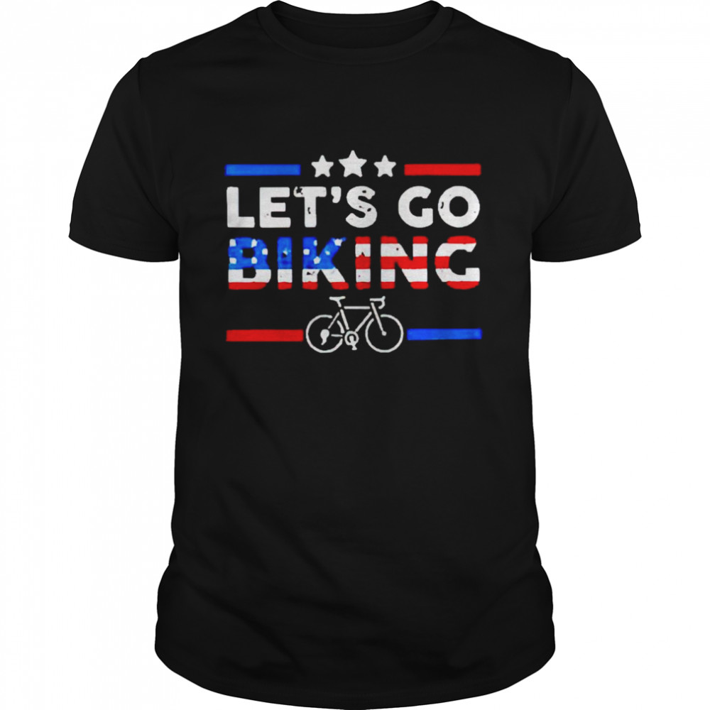 Let’s go biking American flag shirt