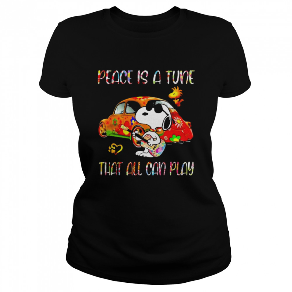 Snoopy peace is a tune that all can play shirt Classic Women's T-shirt