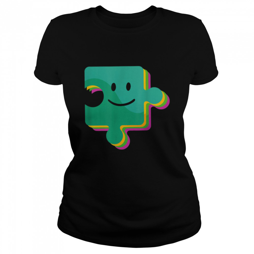 Love Autism Awareness Day Month Colorful Puzzle Piece T- B09WM9JHLV Classic Women's T-shirt