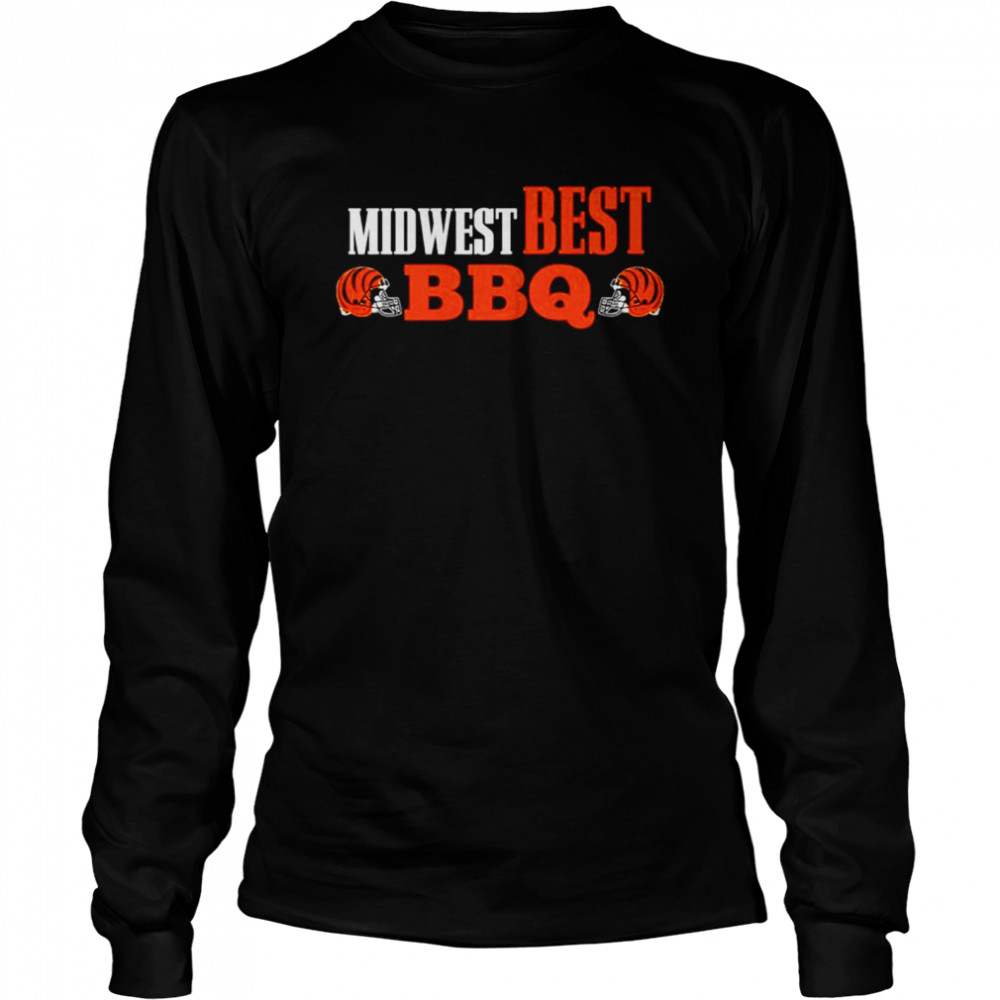 Midwest Best BBQ and Bengals shirt Long Sleeved T-shirt