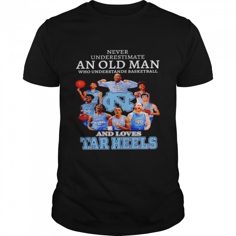 Never underestimate an old man who understands basketball and loves Tar Heels shirt Classic Men's T-shirt