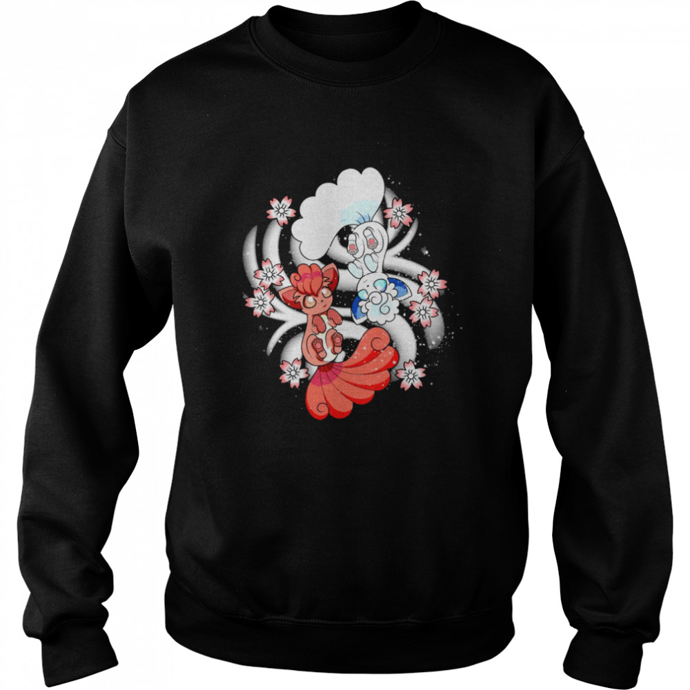 Pokemon Yin and Yang Vulpix fox monsters shirt Unisex Sweatshirt