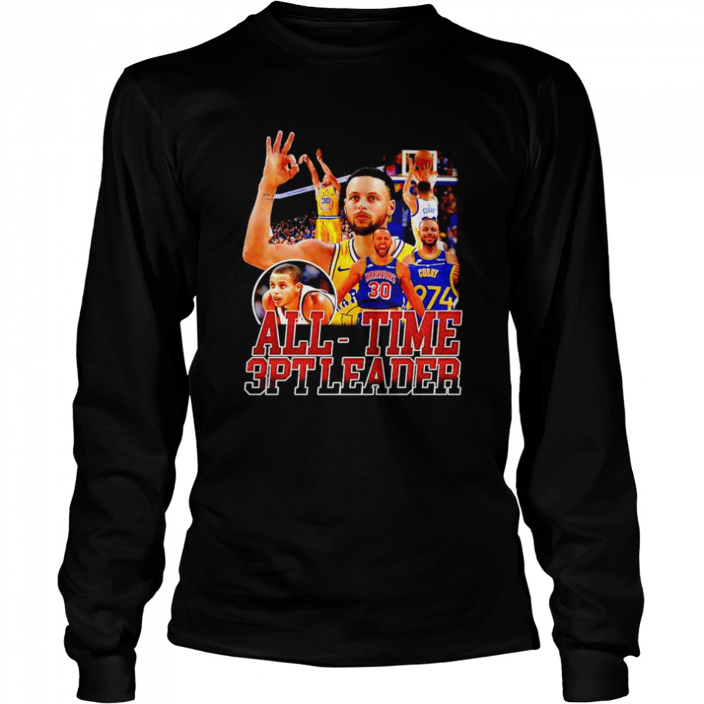 Stephen Curry All Time 3PT Leader shirt Long Sleeved T-shirt