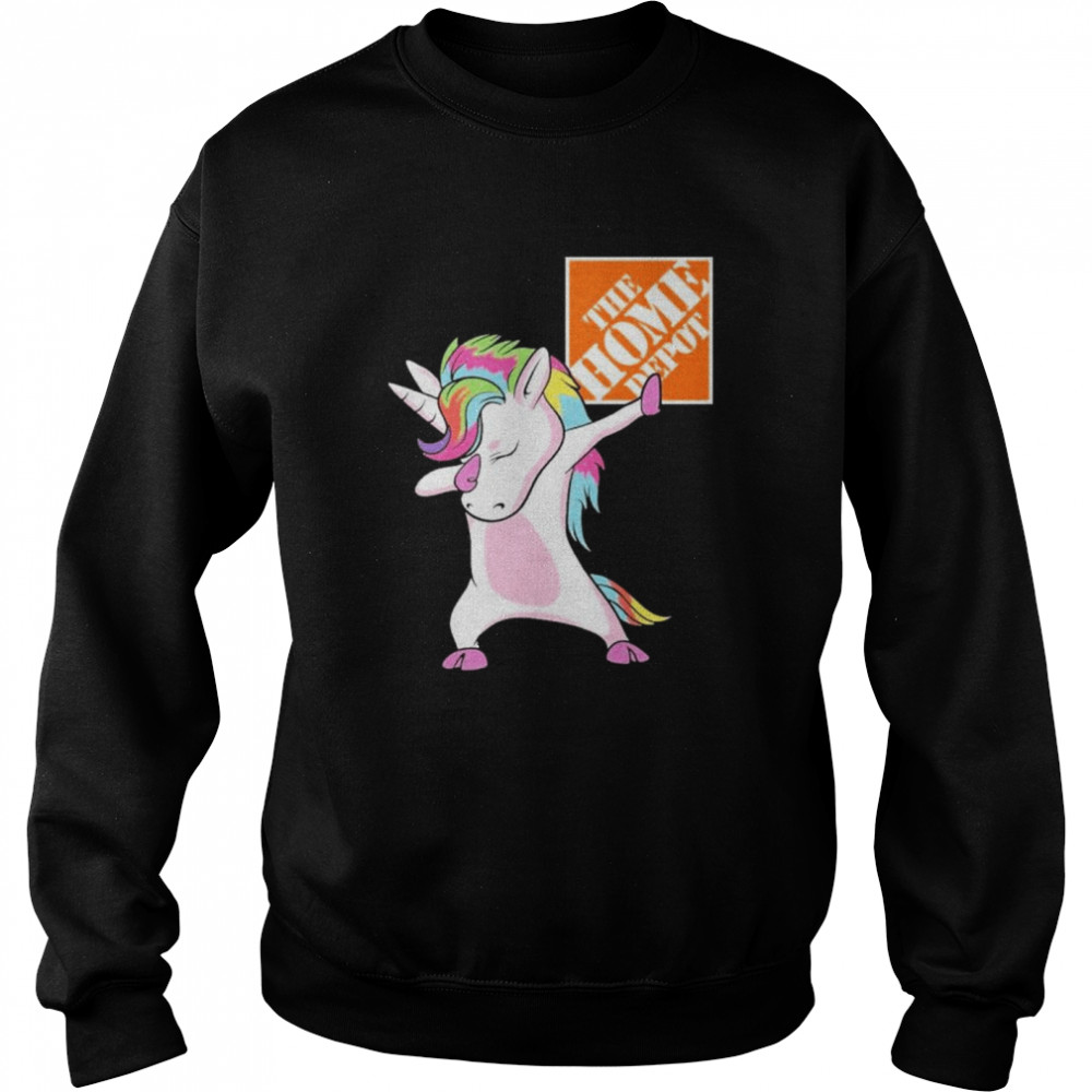 Unicorn the home depot logo shirt Unisex Sweatshirt