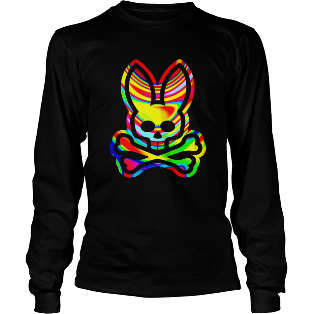 Psychedelic Bunny Psycho Bunny T- Long Sleeved T-shirt