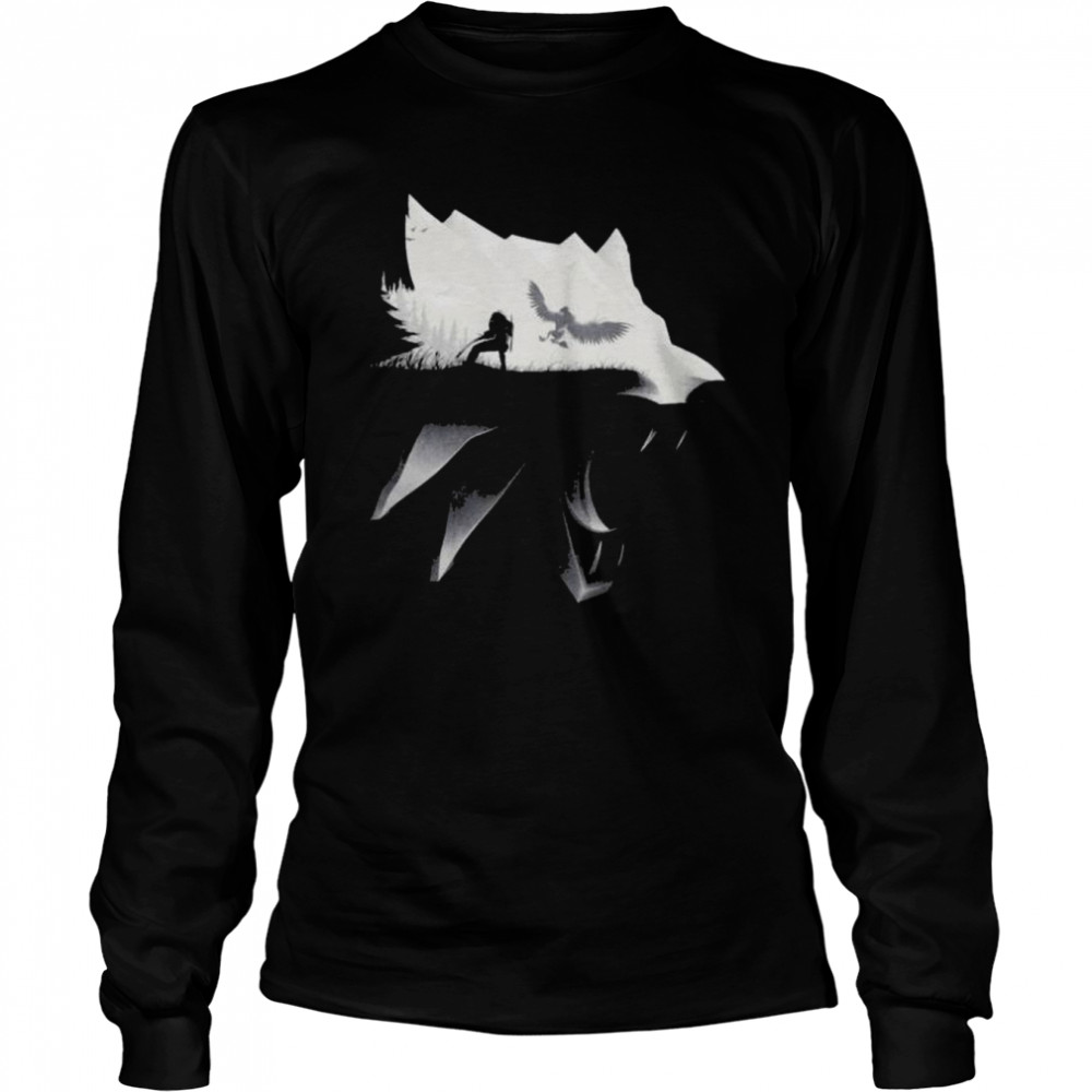 White Wolf The Witcher T- Long Sleeved T-shirt