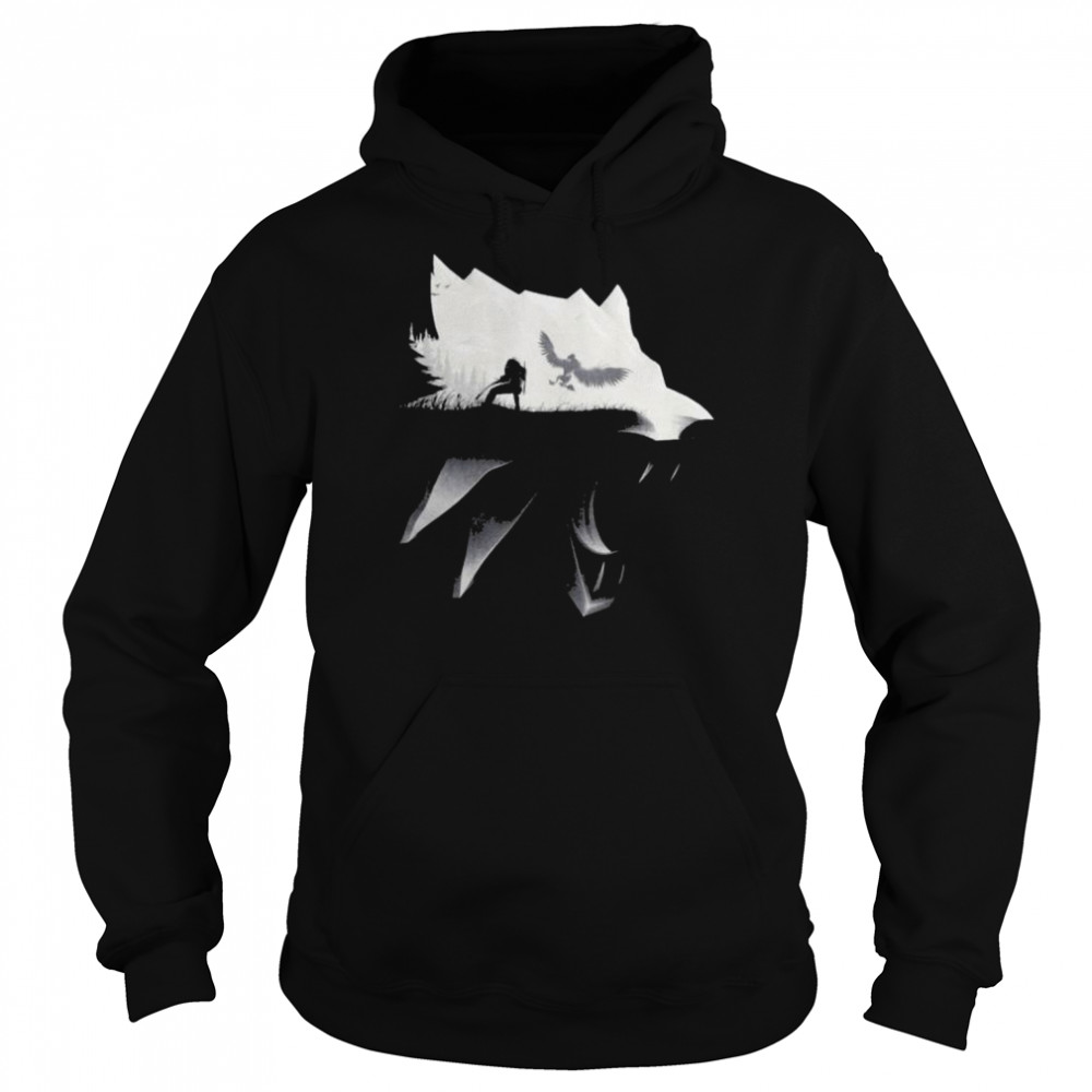 White Wolf The Witcher T- Unisex Hoodie