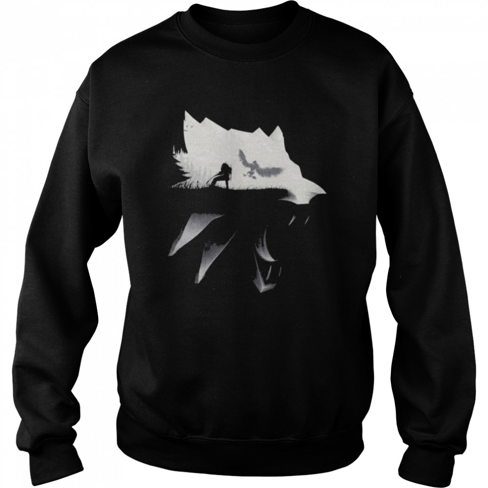 White Wolf The Witcher T- Unisex Sweatshirt