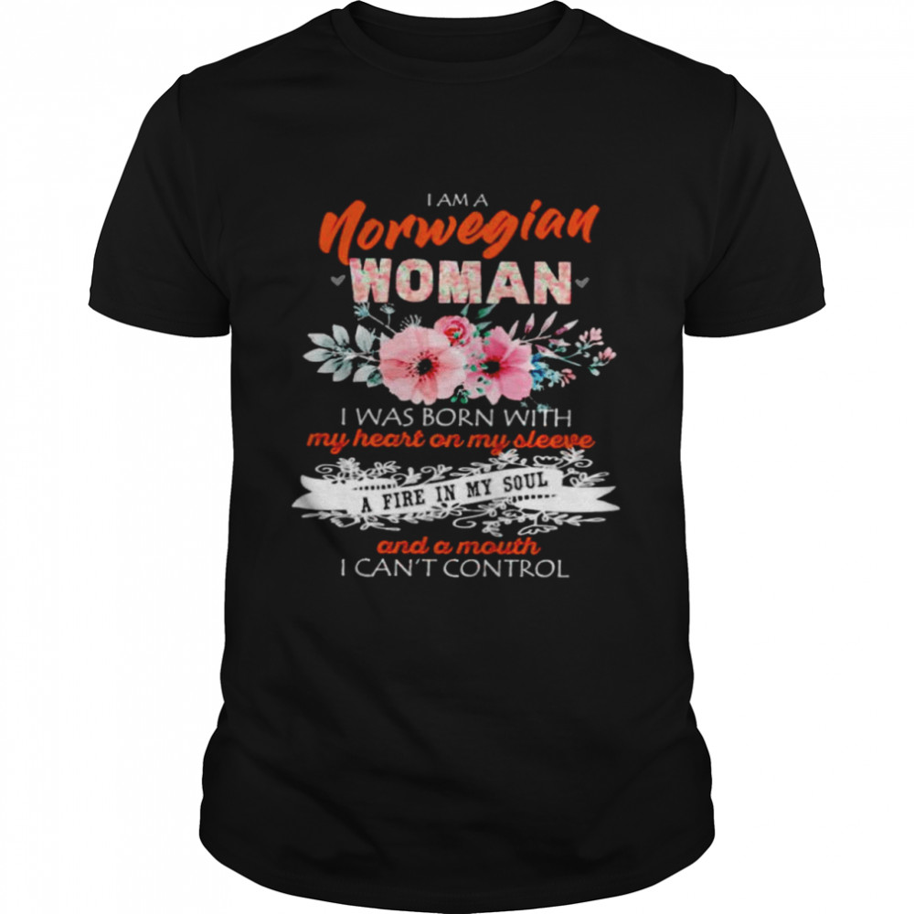 I am a Norwegian woman I was born with my heart shirt Classic Men's T-shirt