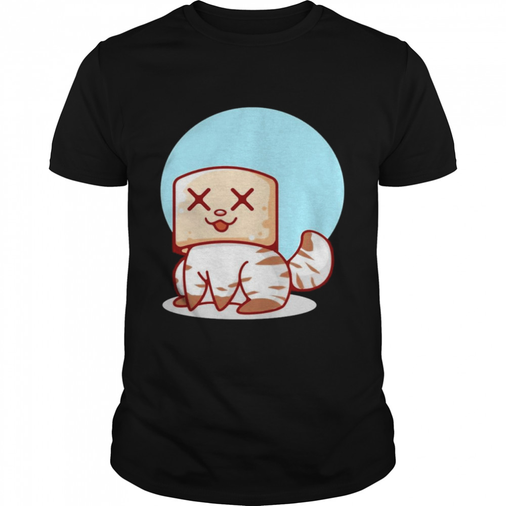 Little Cat Wearing a Marshmallow Mask Kitty Cats Classic Men's T-shirt