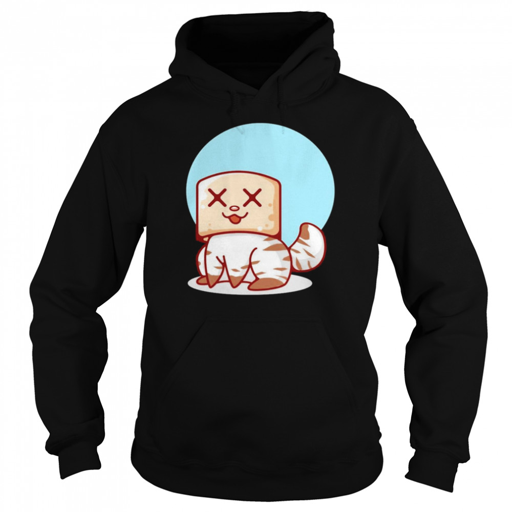 Little Cat Wearing a Marshmallow Mask Kitty Cats Unisex Hoodie