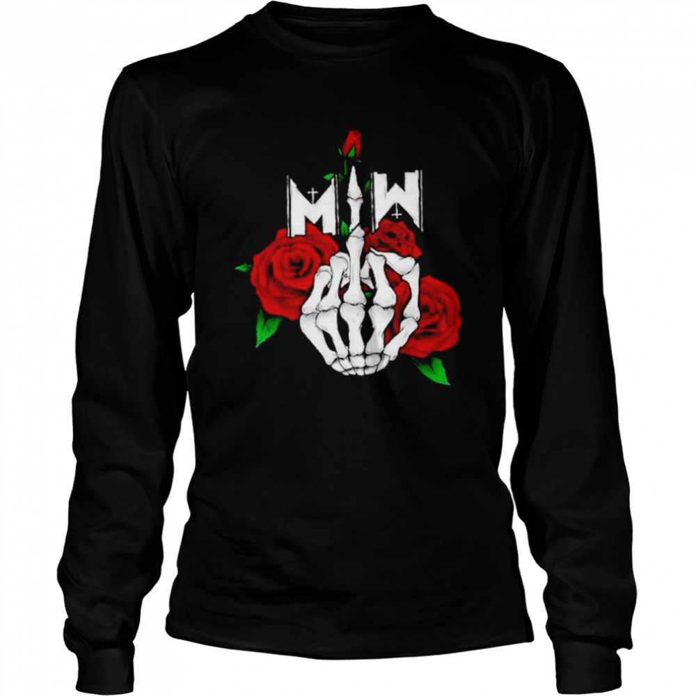 Middle finger Motionless in white shirt Long Sleeved T-shirt