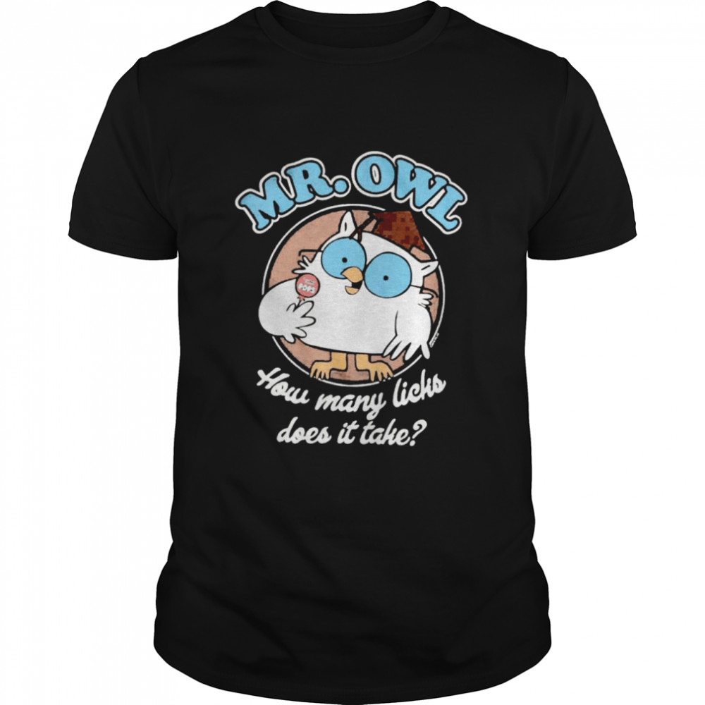 Mr Owl how many licks does it take shirt Classic Men's T-shirt