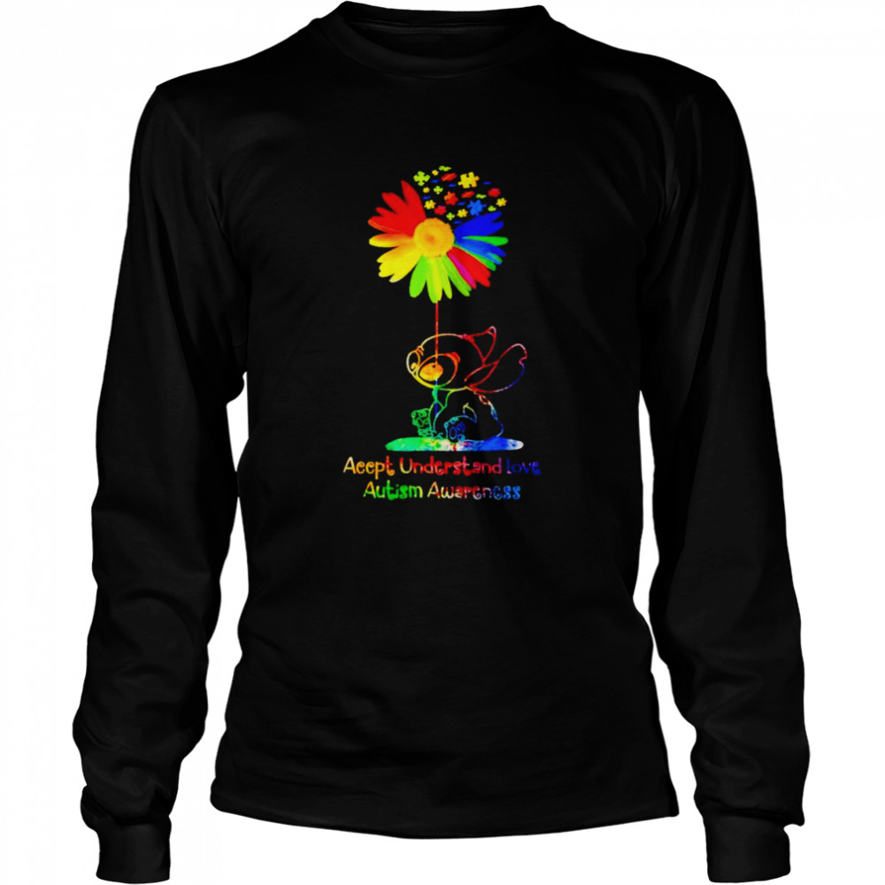 Stitch accept understand love Autism Awareness shirt Long Sleeved T-shirt