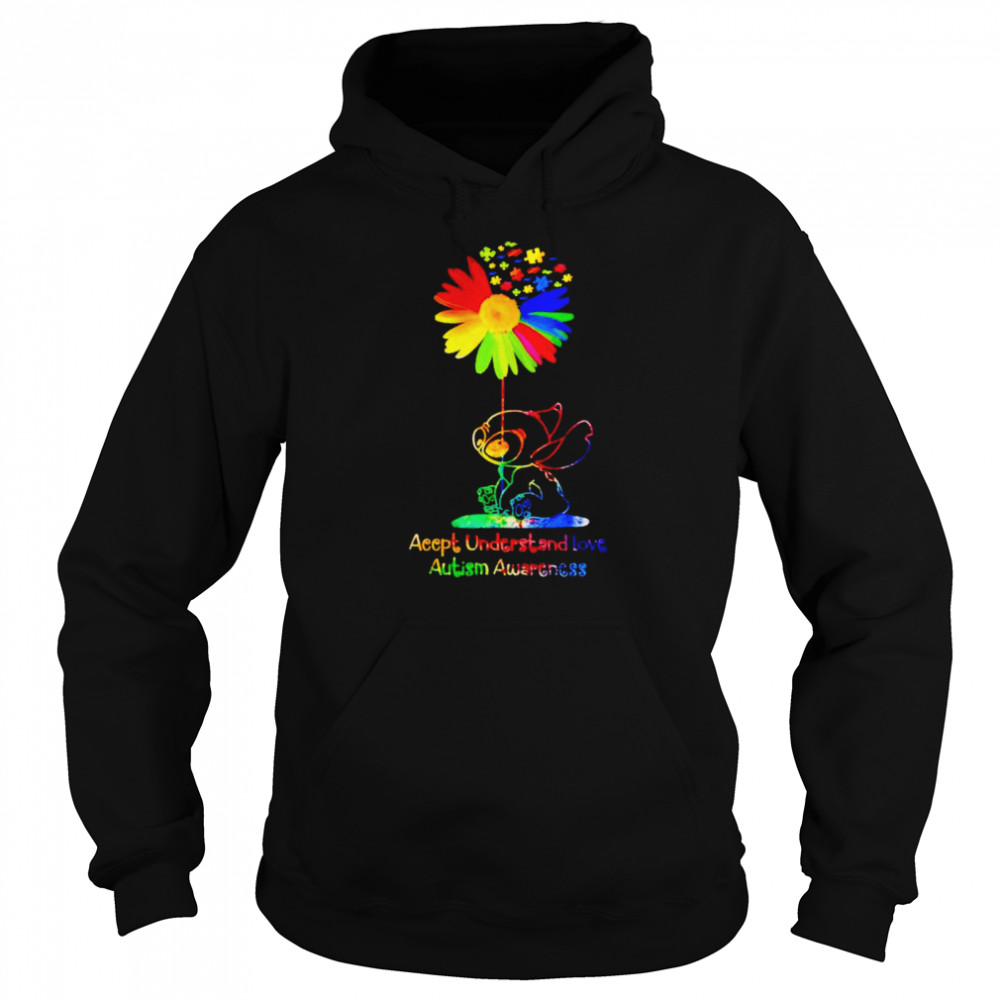 Stitch accept understand love Autism Awareness shirt Unisex Hoodie