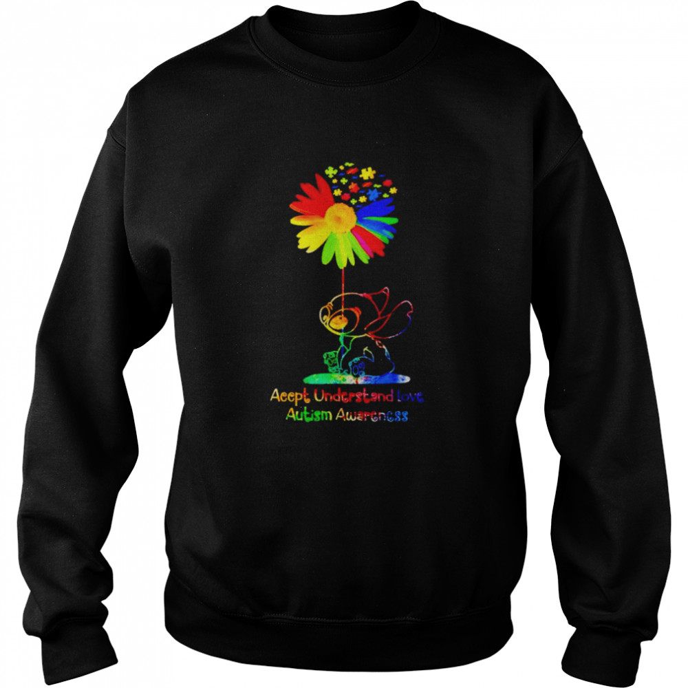 Stitch accept understand love Autism Awareness shirt Unisex Sweatshirt