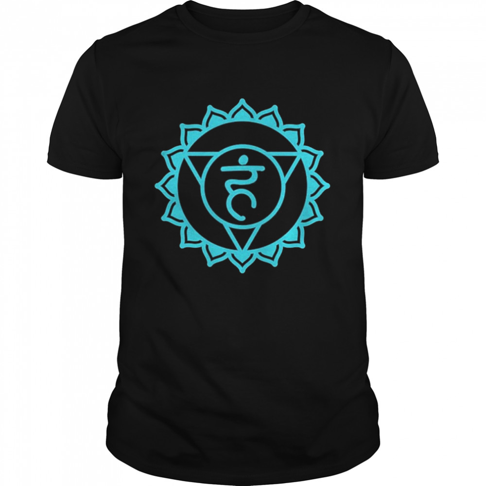 Yoga Chakra Symbol Throat Vishudda Neck Sign Women Girl Classic Men's T-shirt