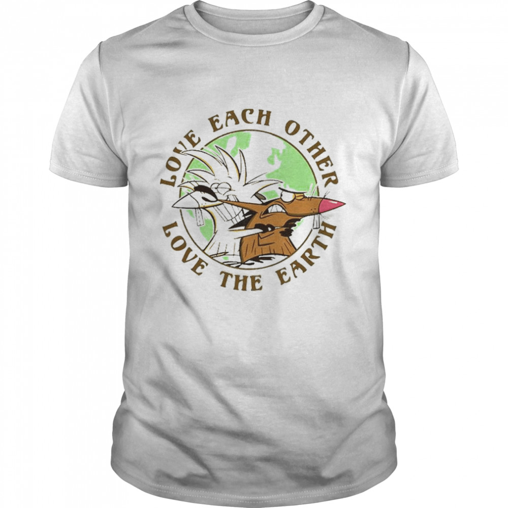 Angry Beavers Earth Day Love Each Other Love The Earth T- Classic Men's T-shirt