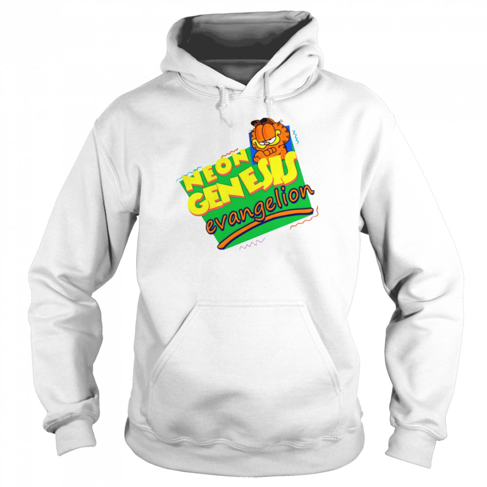 Garfield Neon Genesis Evangelion funny T-shirt Unisex Hoodie